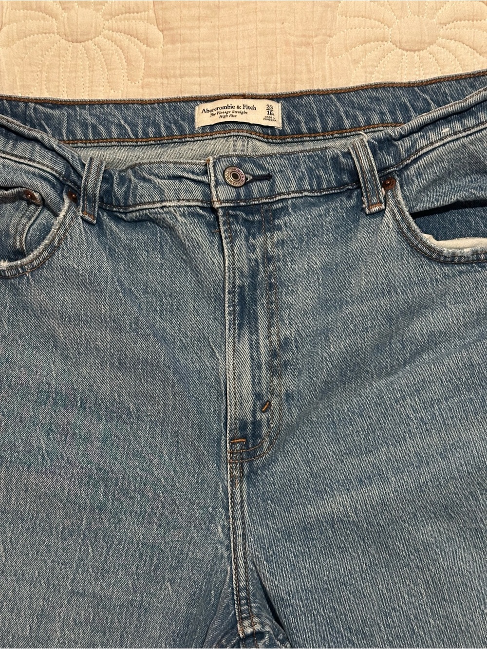 Abercrombie & Fitch Women’s 33 - 16R - The Vintage Straight High Rise Jeans - Picture 8 of 8